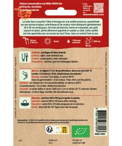 semences Radis rave Long Noir Poids d'Horloge