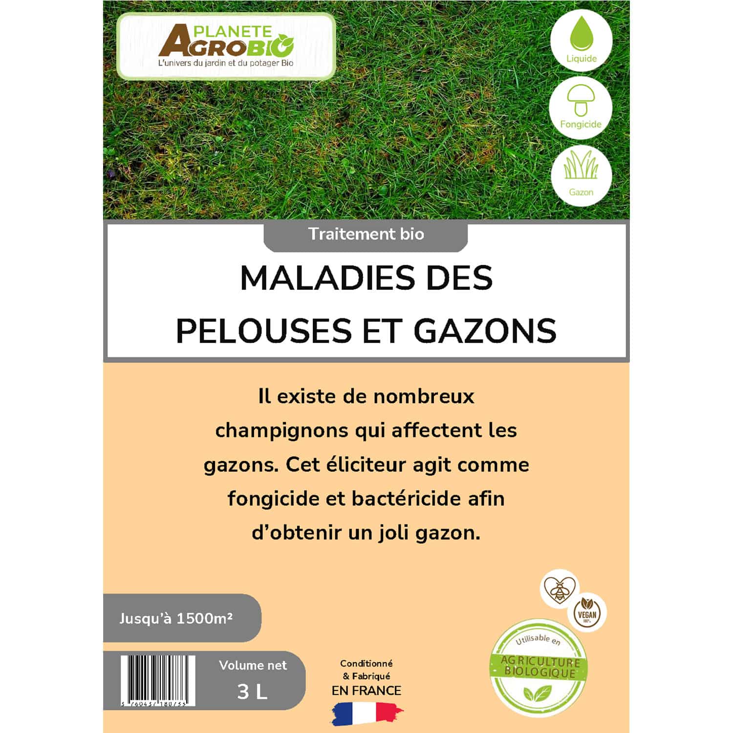 Traitement bio maladies des pelouses et gazons 3L – Image 4