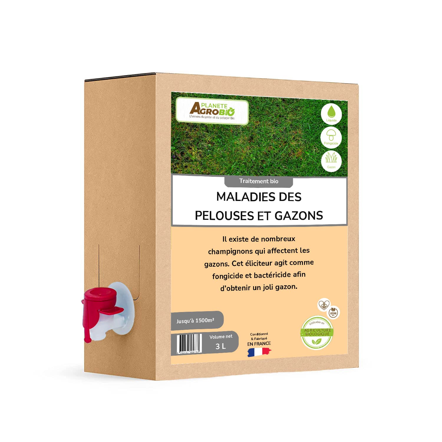 Traitement bio maladies des pelouses et gazons 3L