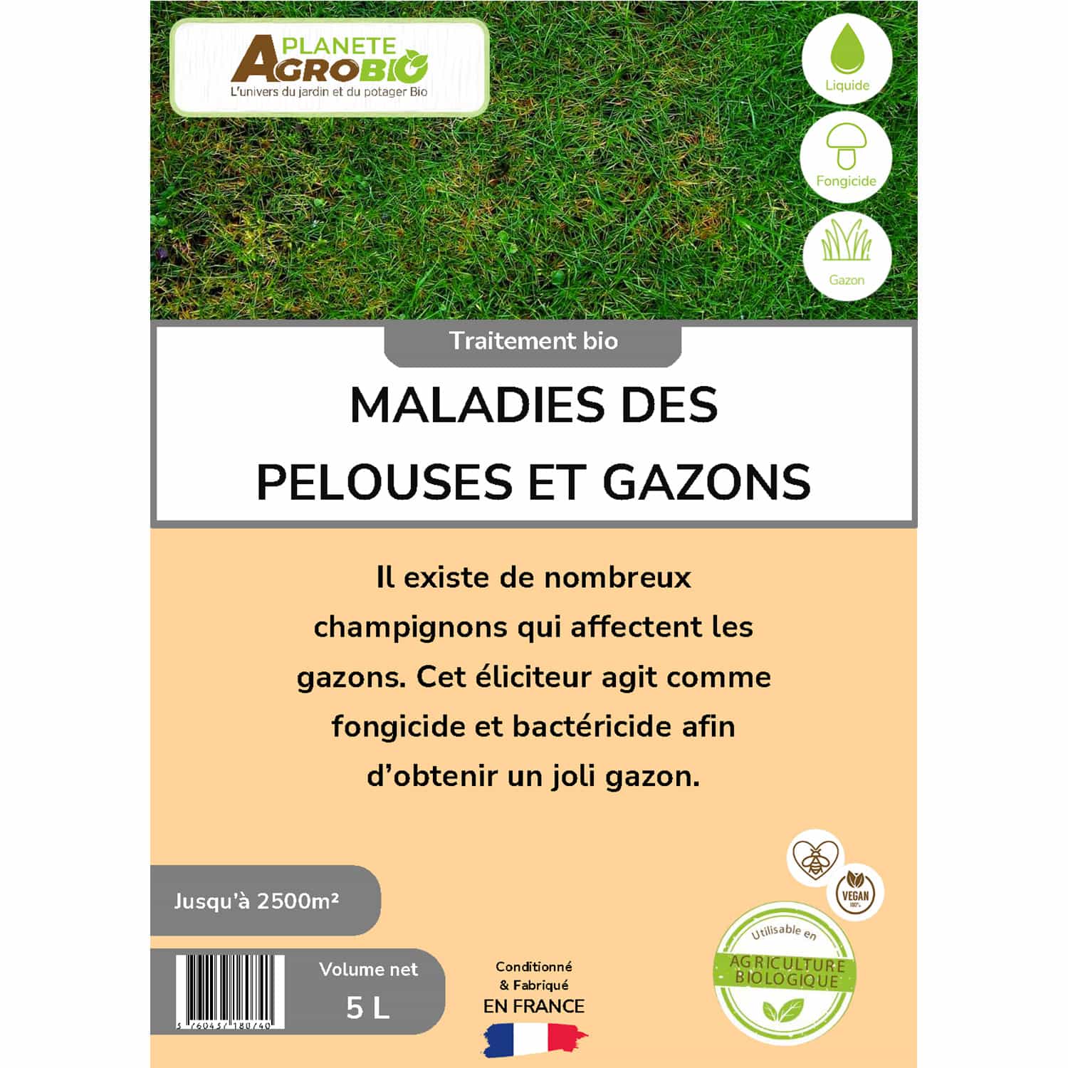 Traitement bio maladies des pelouses et gazons 5L – Image 4