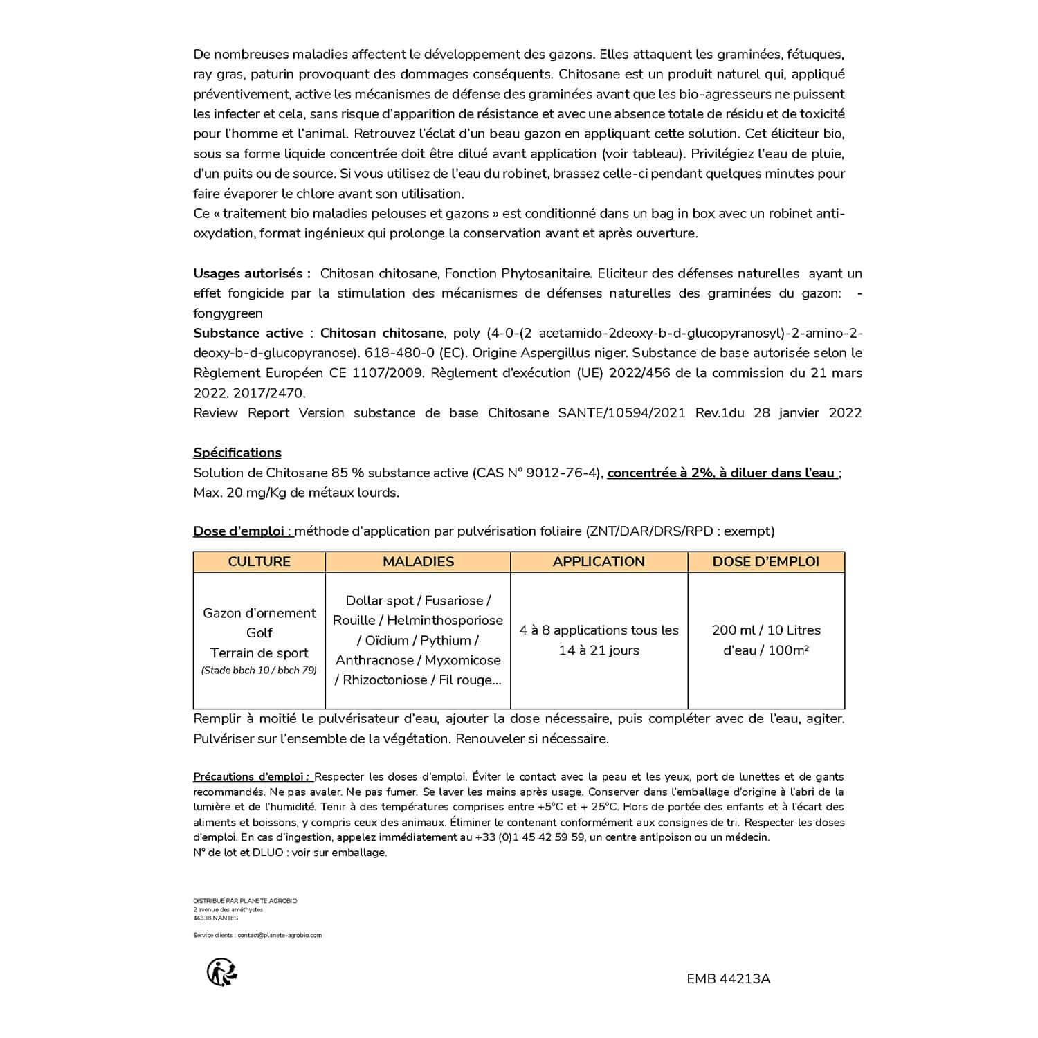 Traitement bio maladies des pelouses et gazons 3L – Image 5