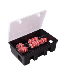 Boîte d'appât compacte pour rats avec brochettes horizontales "GRENIER" (x5)