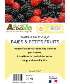 Engrais micro granulés baies et petits fruits 20kg (NPK 3-6-12) – Image 3
