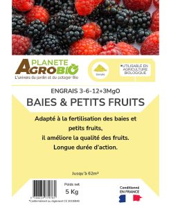 Engrais micro granulés baies et petits fruits 5kg (NPK 3-6-12) – Image 3