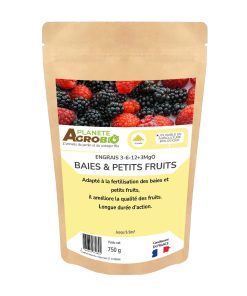 Engrais micro granulés baies et petits fruits 750g (NPK 3-6-12)