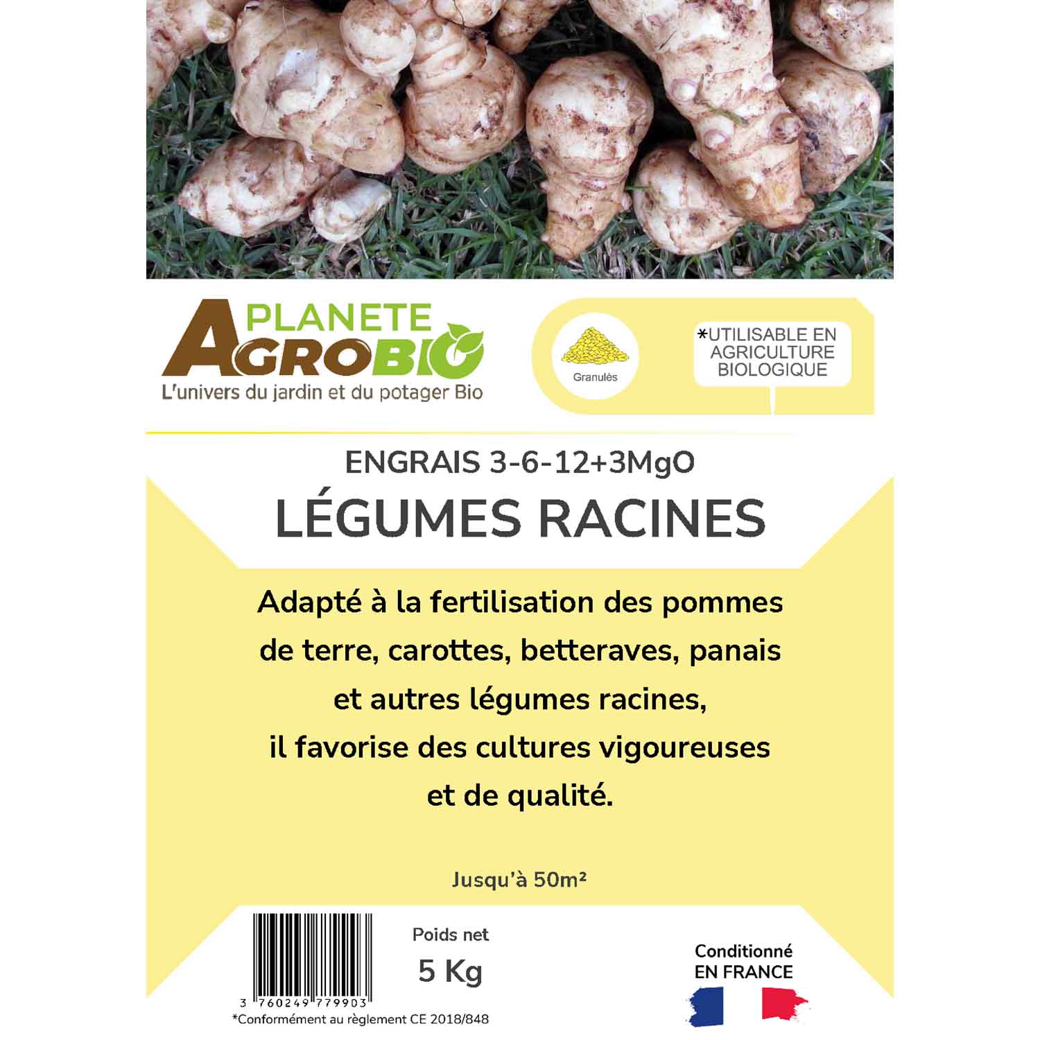 Engrais micro granulés légumes racines 5kg (NPK 3-6-12) – Image 3
