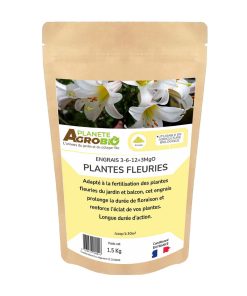 Engrais micro granulés plantes fleuries 1.5Kg (NPK 3-6-12)