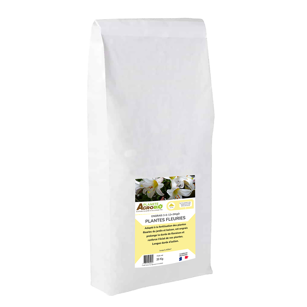 Engrais micro granulés plantes fleuries 20Kg (NPK 3-6-12)