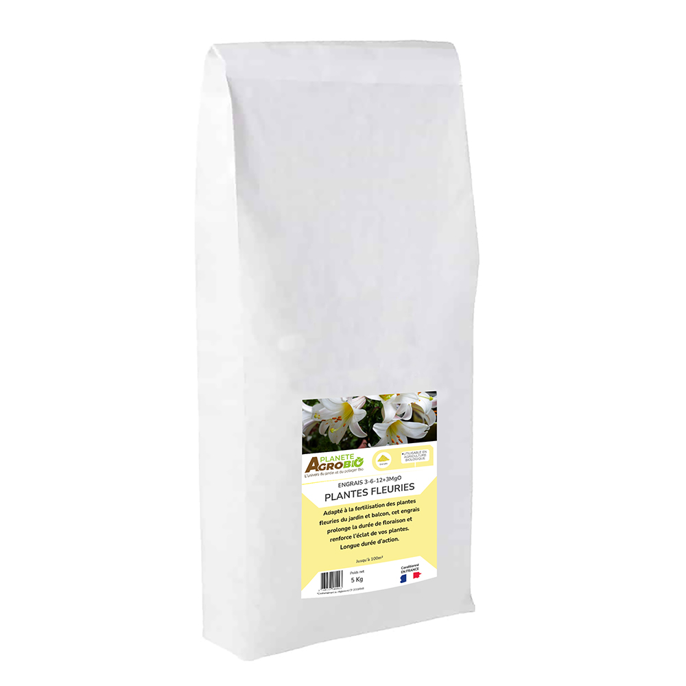 Engrais micro granulés plantes fleuries 5Kg (NPK 3-6-12)