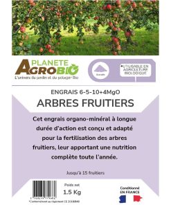 Engrais micro granulés arbres fruitiers 1.5kg (NPK 6-5-10) – Image 3