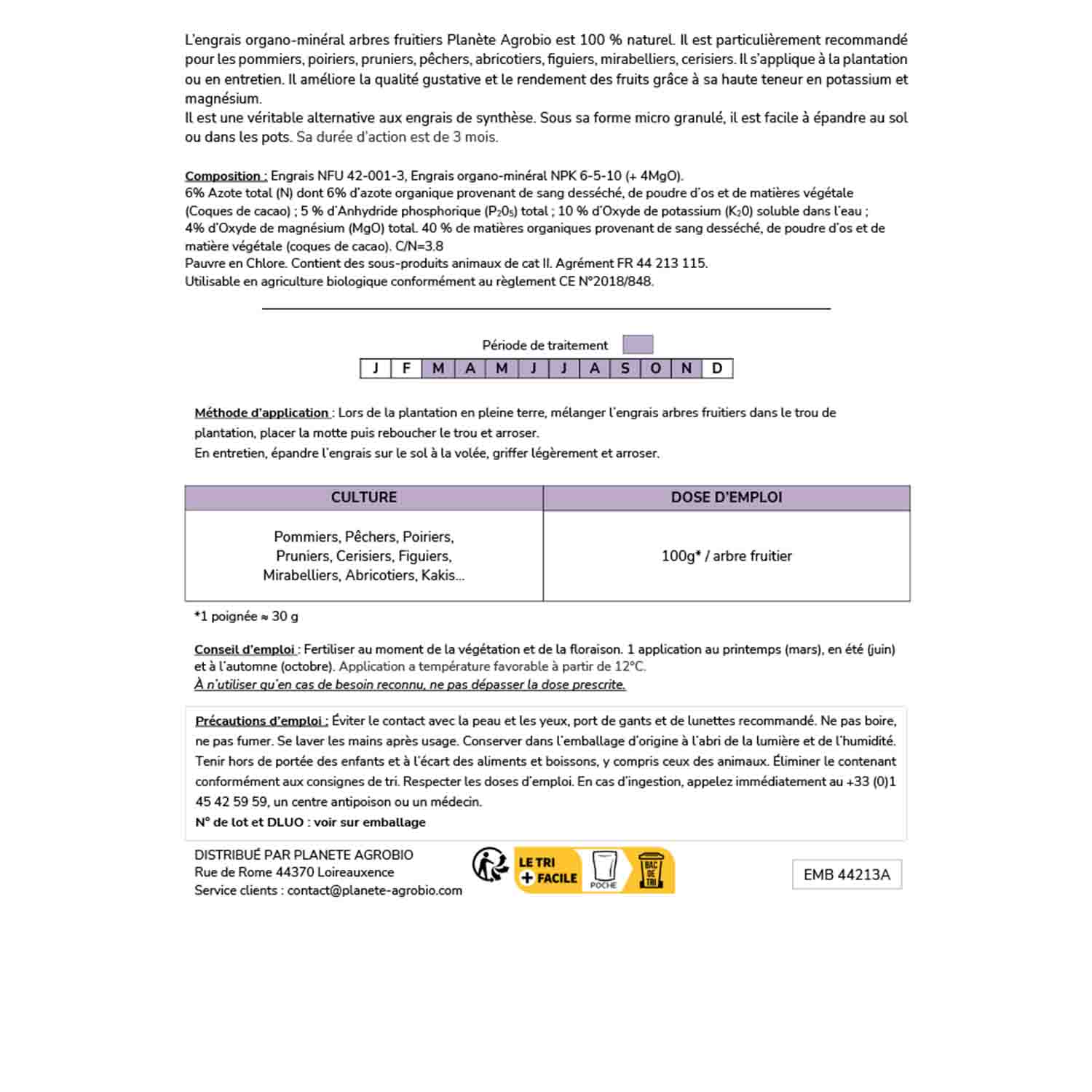 Engrais micro granulés arbres fruitiers 20kg (NPK 6-5-10) – Image 4