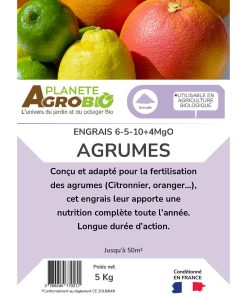 Engrais micro granulés agrumes 5Kg (NPK 6-5-10) – Image 3