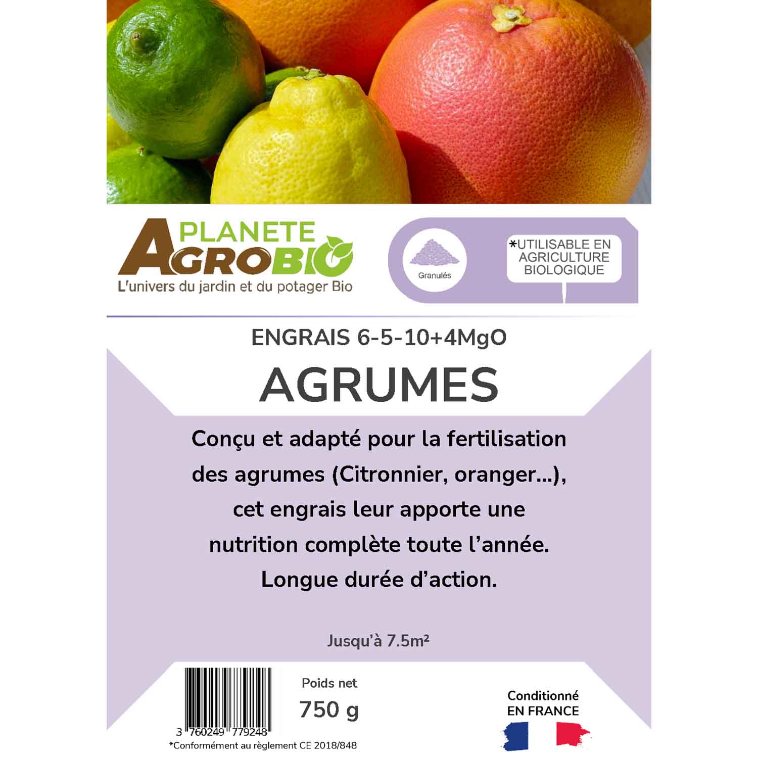 Engrais micro granulés agrumes 750g (NPK 6-5-10) – Image 3