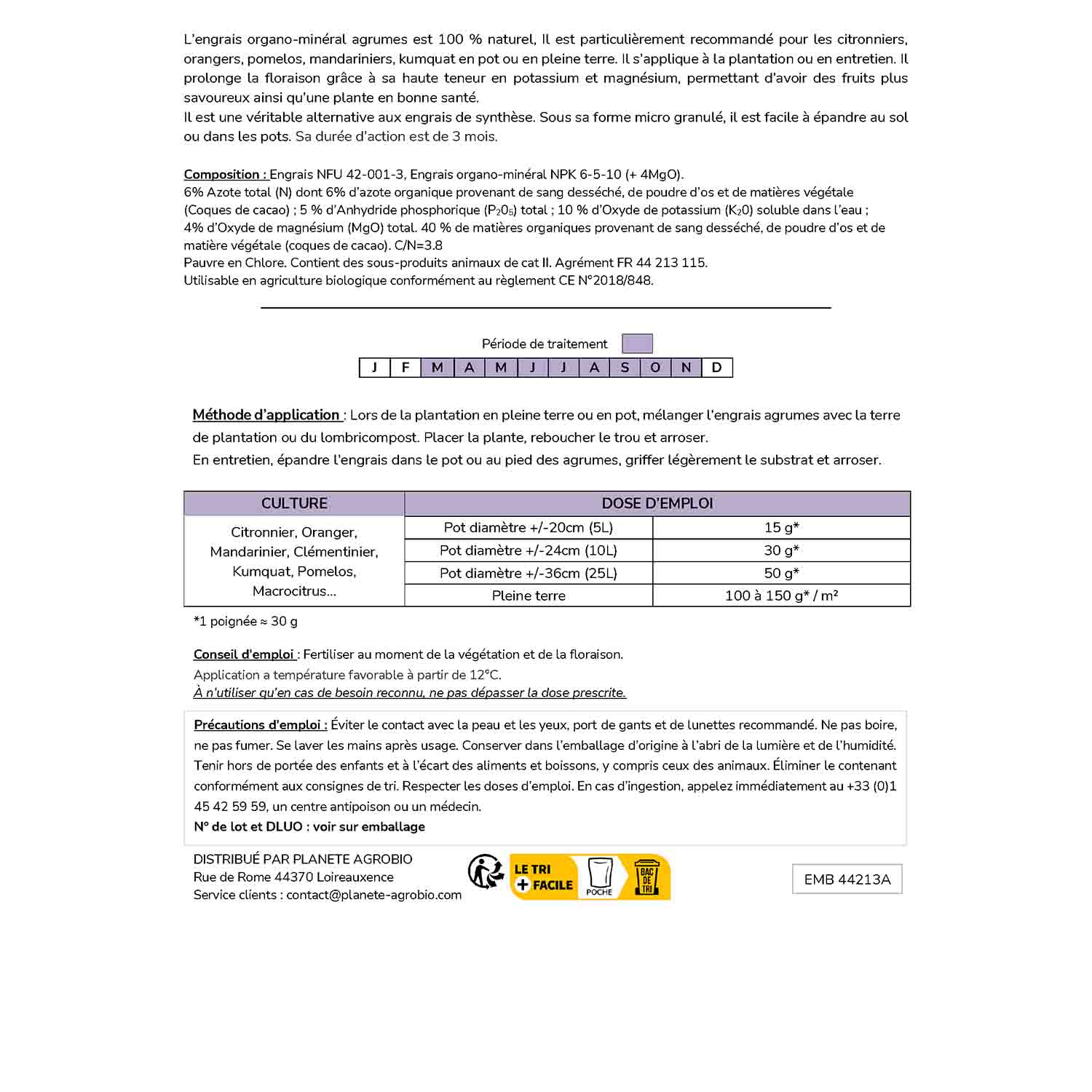 Engrais micro granulés agrumes 1.5Kg (NPK 6-5-10) – Image 4