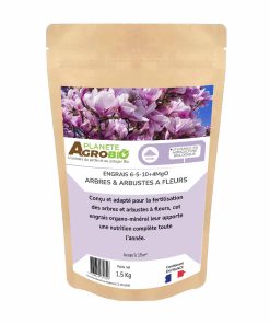 Engrais micro granulés arbres et arbustes à fleurs 1.5Kg (NPK 6-5-10)