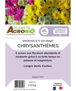 Engrais micro granulés chrysanthèmes 1.5Kg (NPK 6-5-10) – Image 3