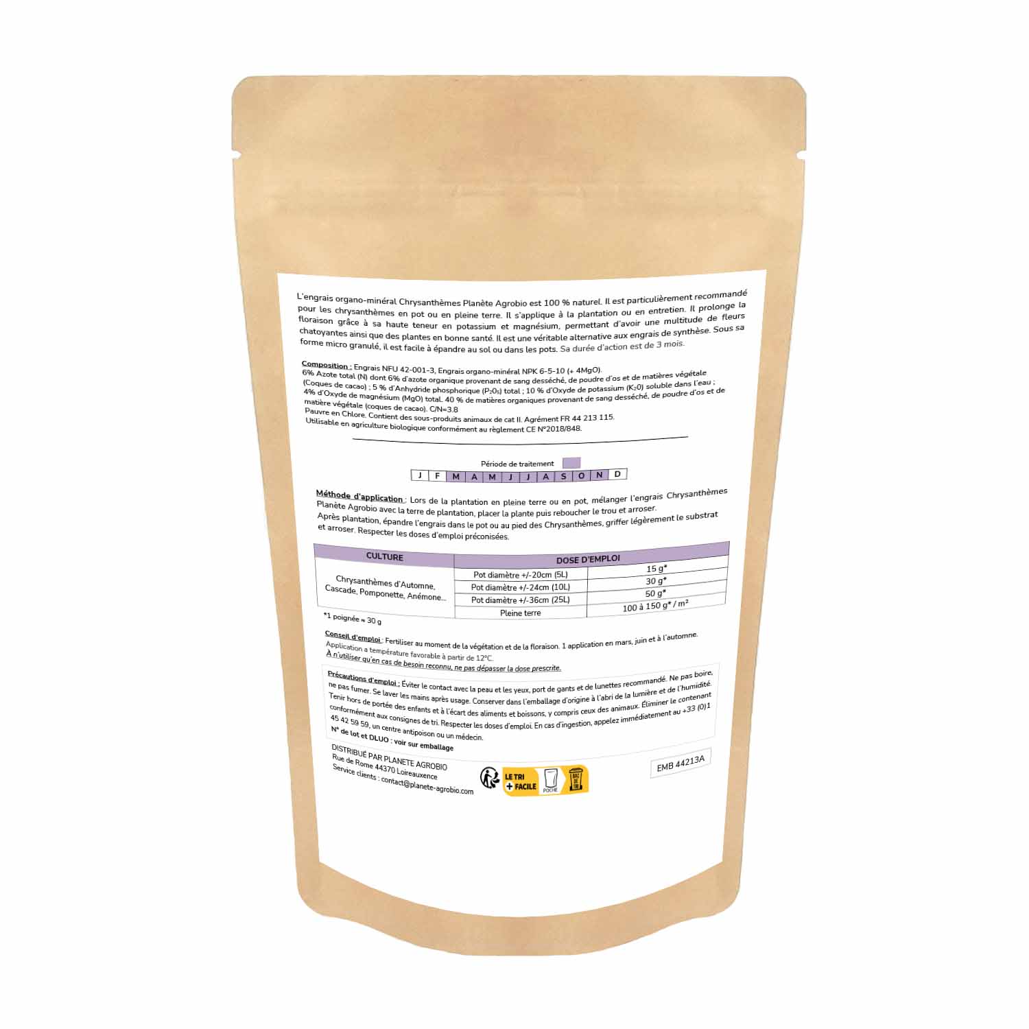 Engrais micro granulés chrysanthèmes 750g (NPK 6-5-10) – Image 2