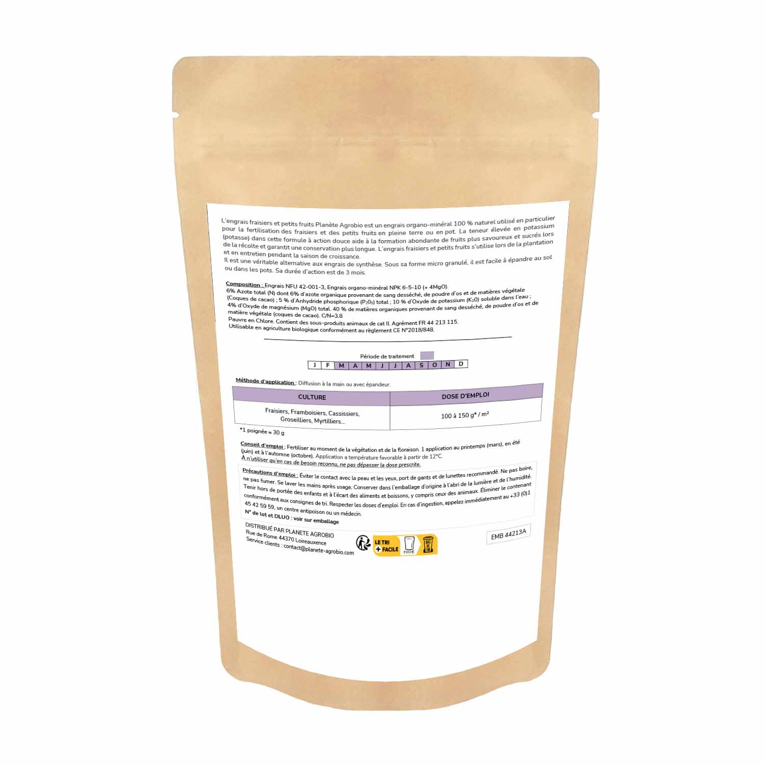 Engrais micro granulés fraisiers & petits fruits 1.5Kg (NPK 6-5-10) – Image 2