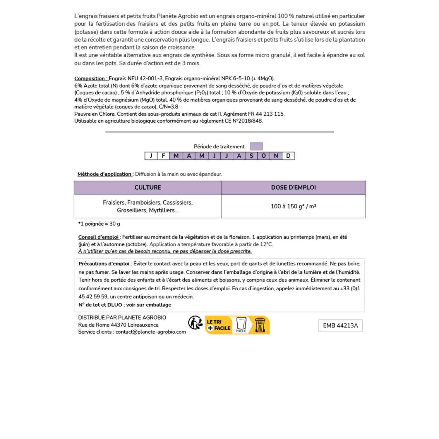 Engrais micro granulés fraisiers & petits fruits 1.5Kg (NPK 6-5-10) – Image 4