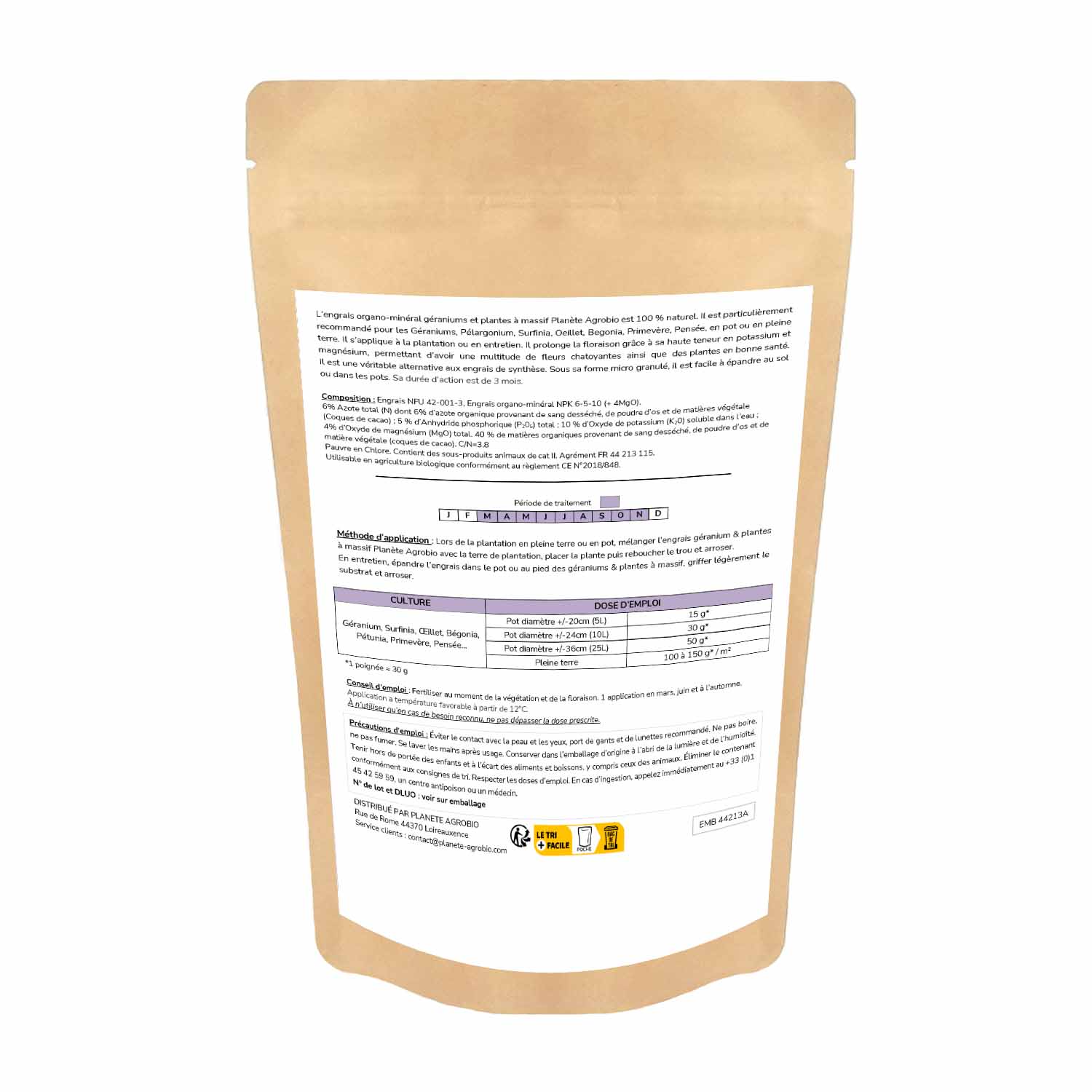Engrais micro granulés géraniums & plantes à massifs 1.5Kg (NPK 6-5-10) – Image 2