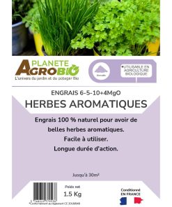 Engrais micro granulés herbes aromatiques 1.5kg (NPK 6-5-10) – Image 3