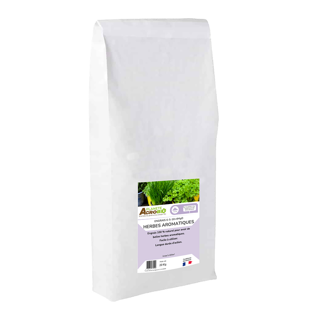 Engrais micro granulés herbes aromatiques 20kg (NPK 6-5-10)