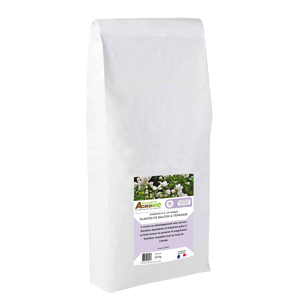 Engrais micro granulés plantes de balcon & terrasse 20Kg (NPK 6-5-10)