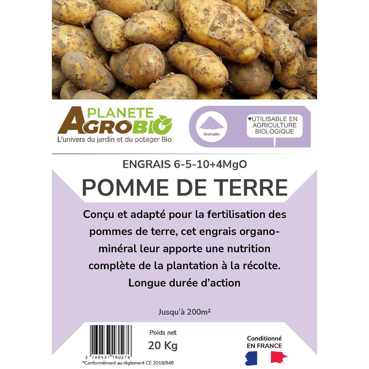 Engrais micro granulés pomme de terre 20Kg (NPK 6-5-10) – Image 3