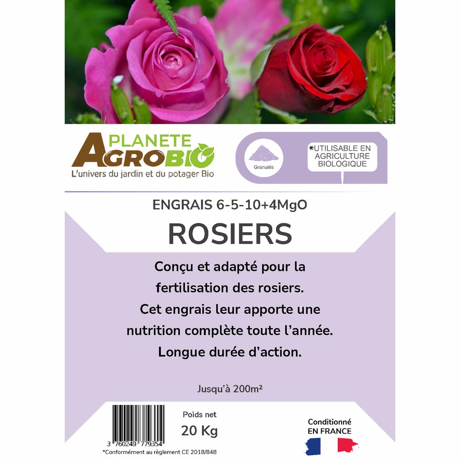 Engrais micro granulés rosiers 20kg (NPK 6-5-10) – Image 3