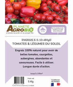 Engrais micro granulés tomates & légumes du soleil 5kg (NPK 6-5-10) – Image 3