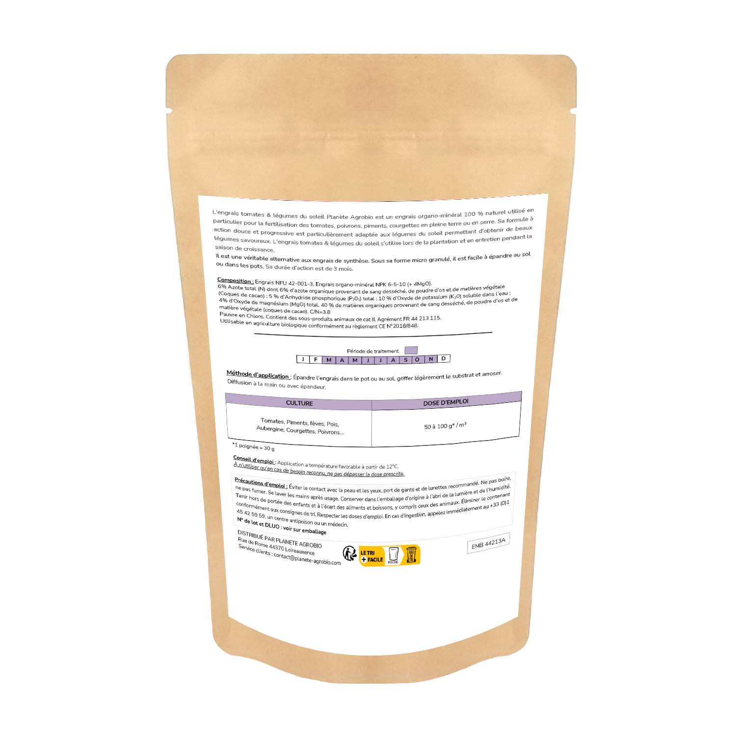 Engrais micro granulés tomates & légumes du soleil 1.5Kg (NPK 6-5-10) – Image 2