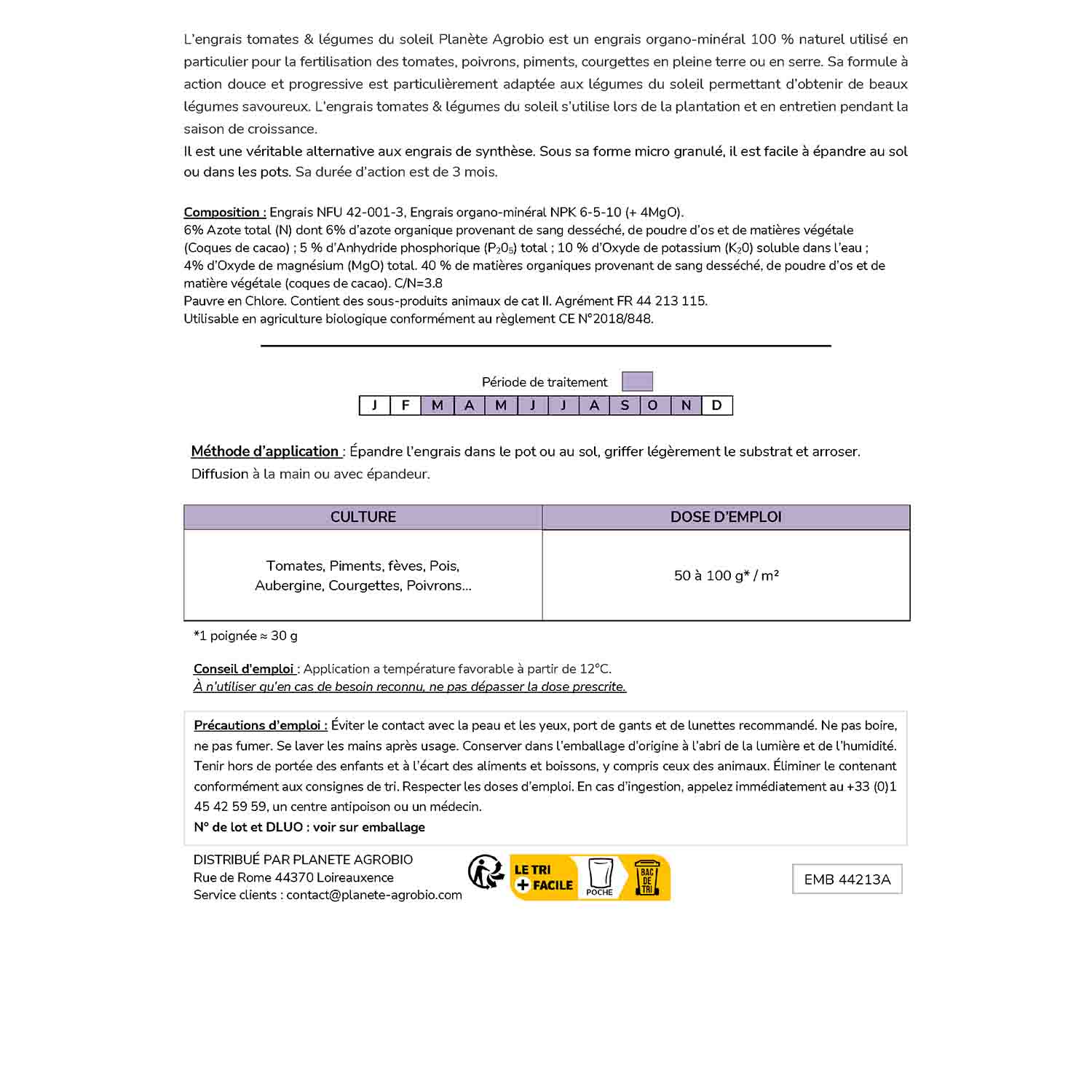 Engrais micro granulés tomates & légumes du soleil 1.5Kg (NPK 6-5-10) – Image 4