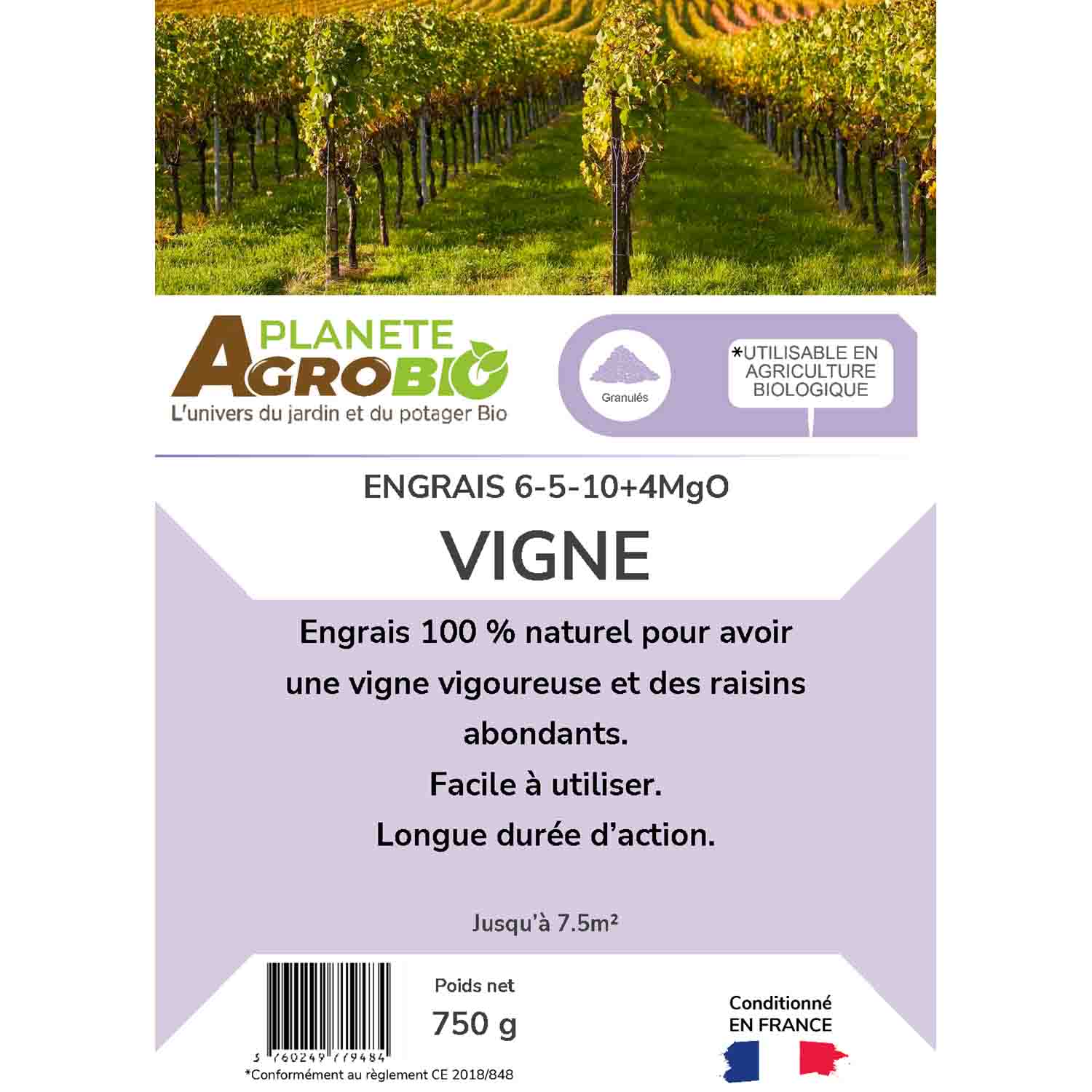 Engrais micro granulés vignes 750g (NPK 6-5-10) – Image 3