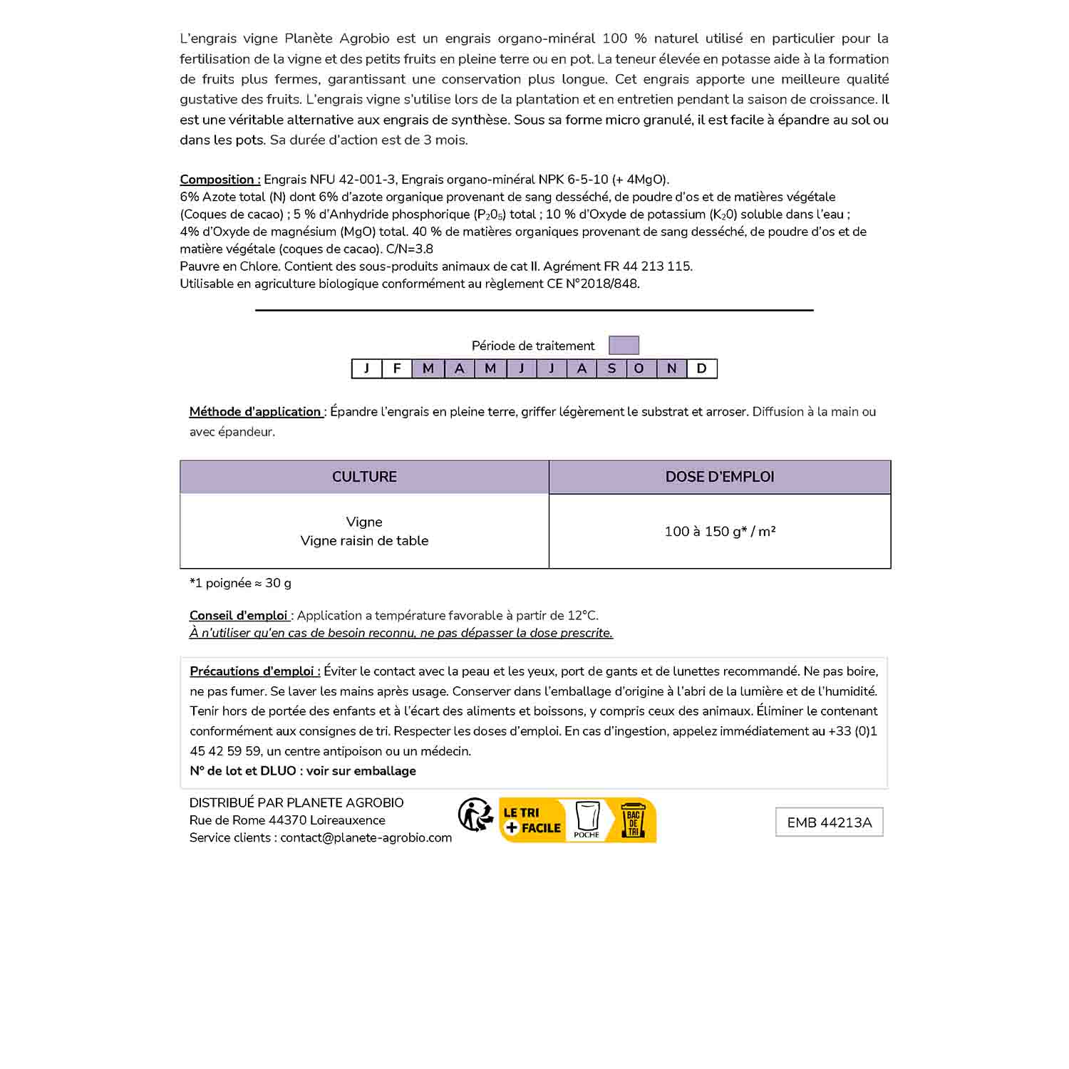 Engrais micro granulés vignes 20Kg (NPK 6-5-10) – Image 4