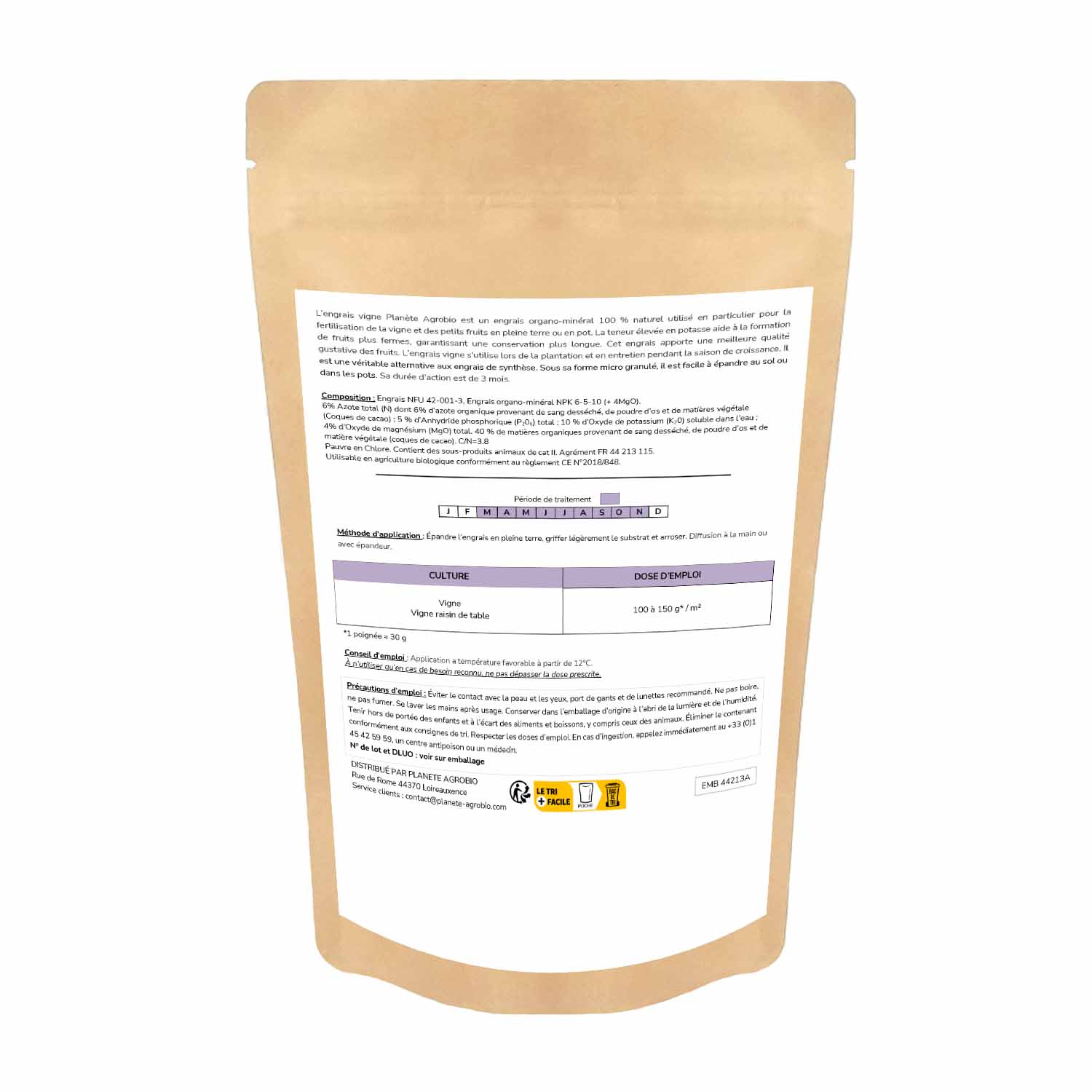 Engrais micro granulés vignes 750g (NPK 6-5-10) – Image 2