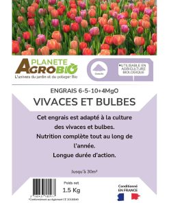 Engrais micro granulés vivaces et bulbes 1.5kg (NPK 6-5-10) – Image 3