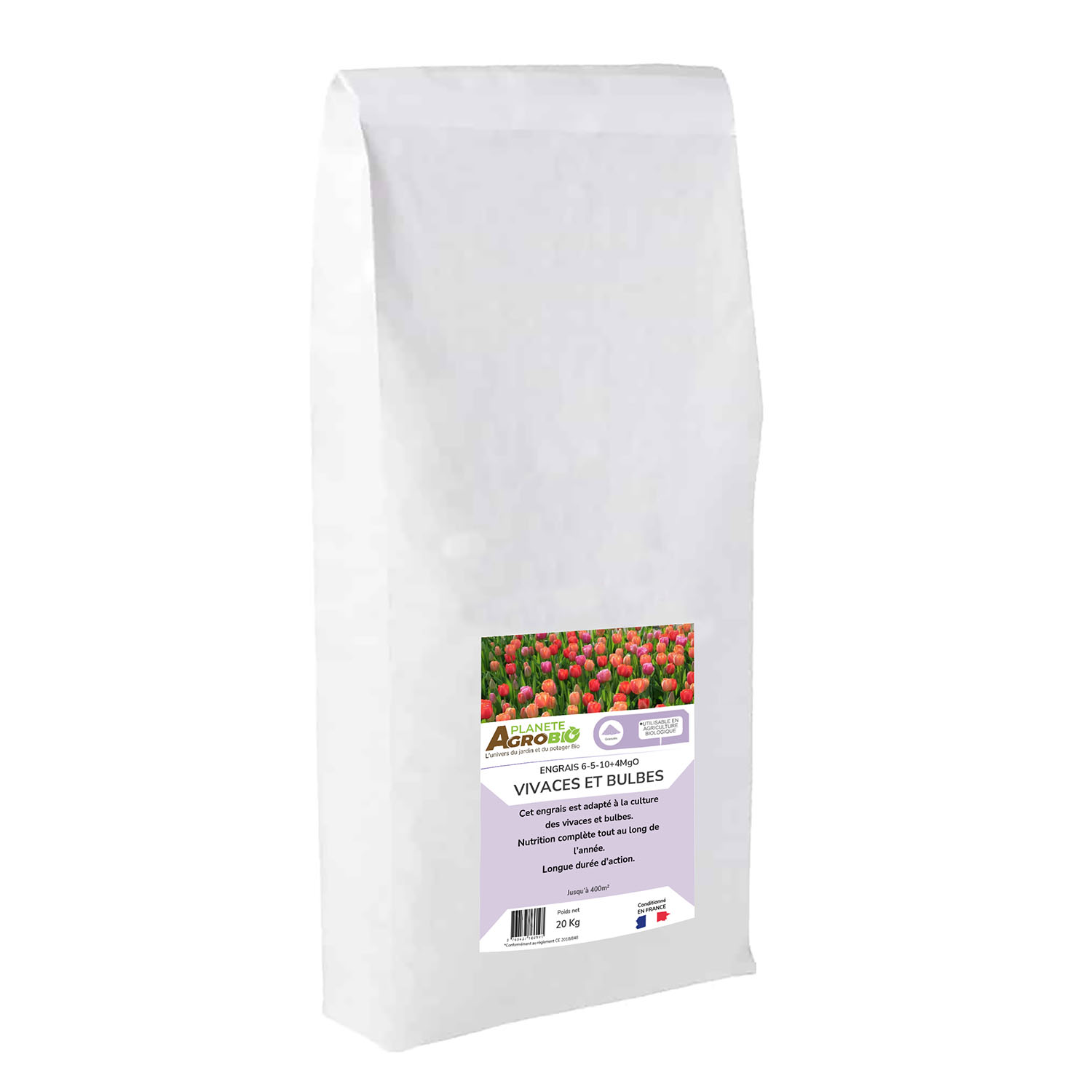 Engrais micro granulés vivaces et bulbes 20kg (NPK 6-5-10)