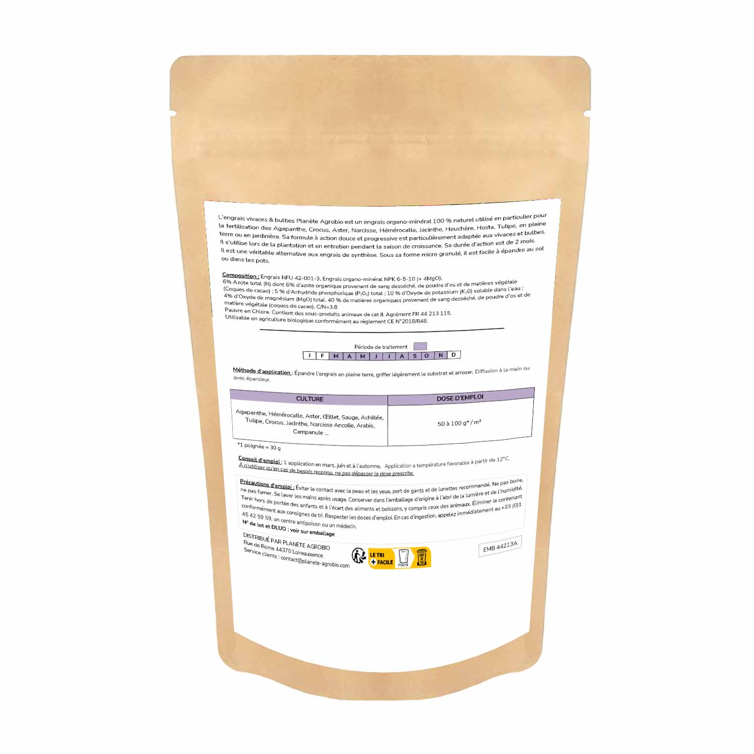 Engrais micro granulés vivaces et bulbes 750g (NPK 6-5-10) – Image 2