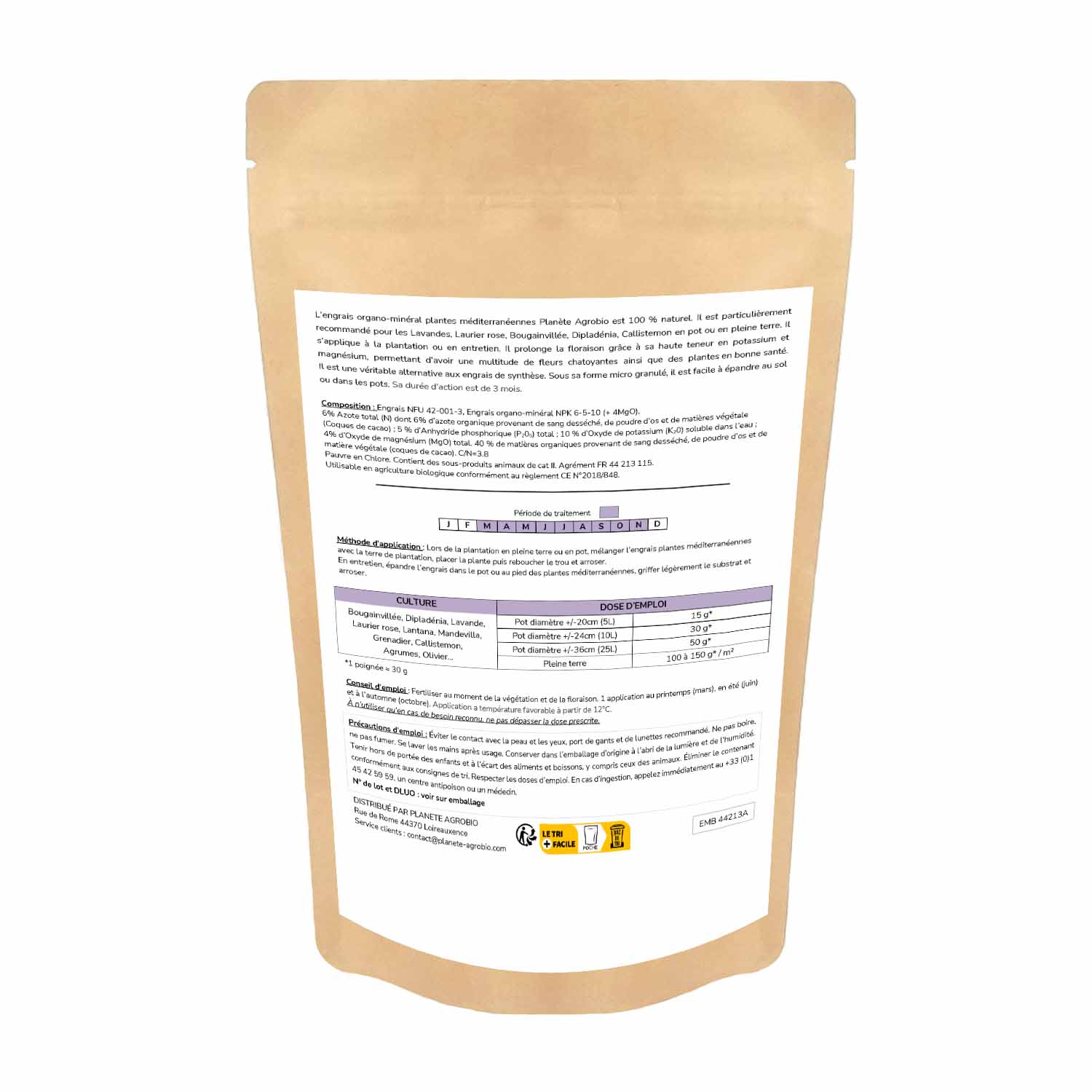 Engrais micro granulés plantes méditerranéennes 1.5kg (NPK 6-5-10) – Image 2
