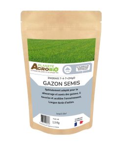Engrais micro granulés gazon semis 1.5Kg (NPK 7-4-7)