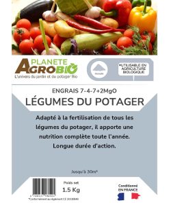 Engrais micro granulés légumes du potager 1.5Kg (NPK 7-4-7) – Image 3