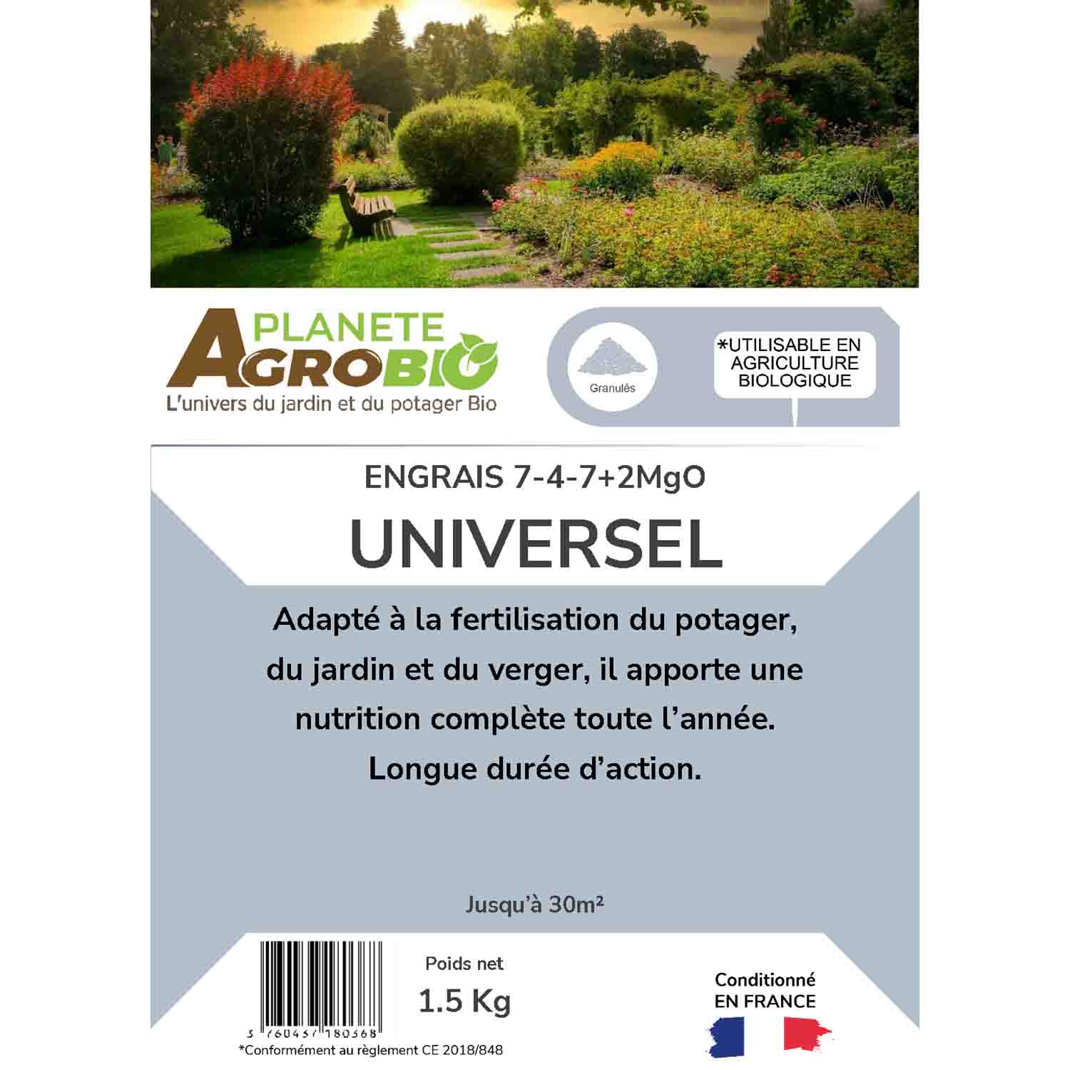 Engrais micro granulés universel 1.5Kg (NPK 7-4-7) – Image 3