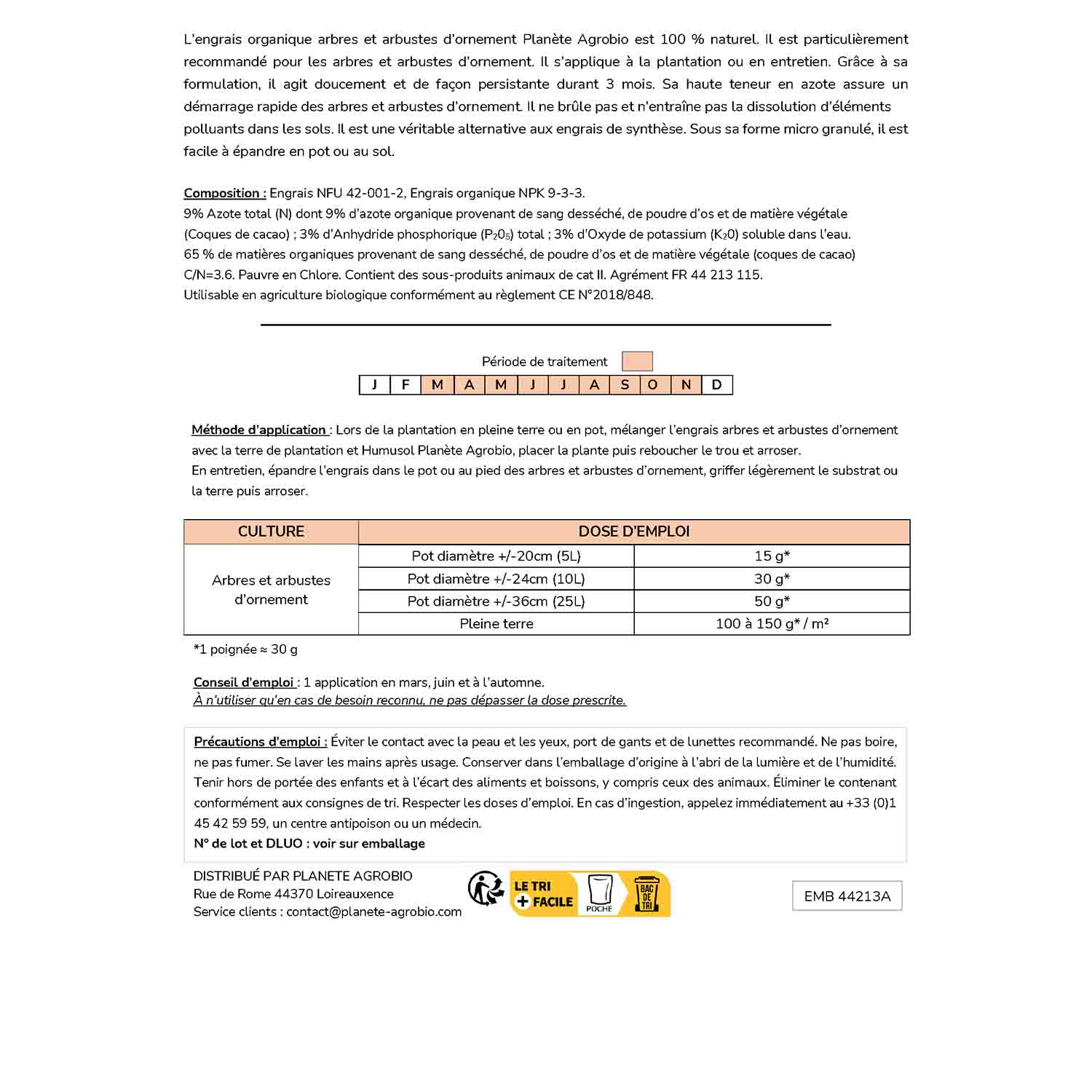 Engrais micro granulés arbres et arbustes d'ornement 5Kg (NPK 9-3-3) – Image 4