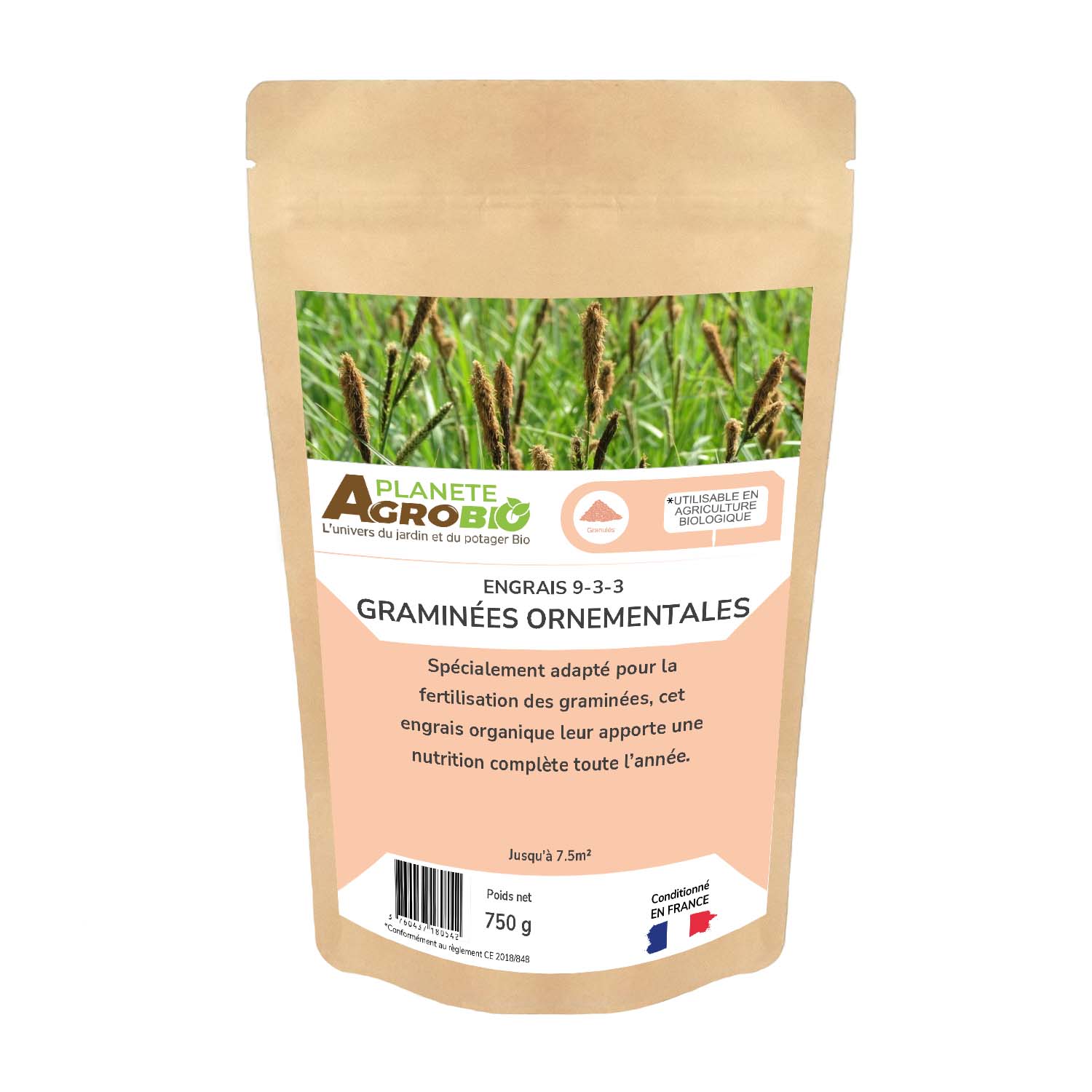 Engrais micro granulés graminées ornementales 750g (NPK 9-3-3)