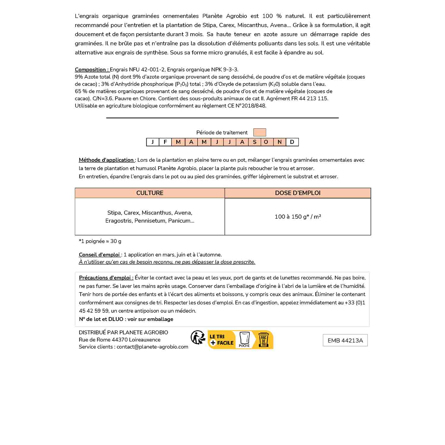 Engrais micro granulés graminées ornementales 20Kg (NPK 9-3-3) – Image 4