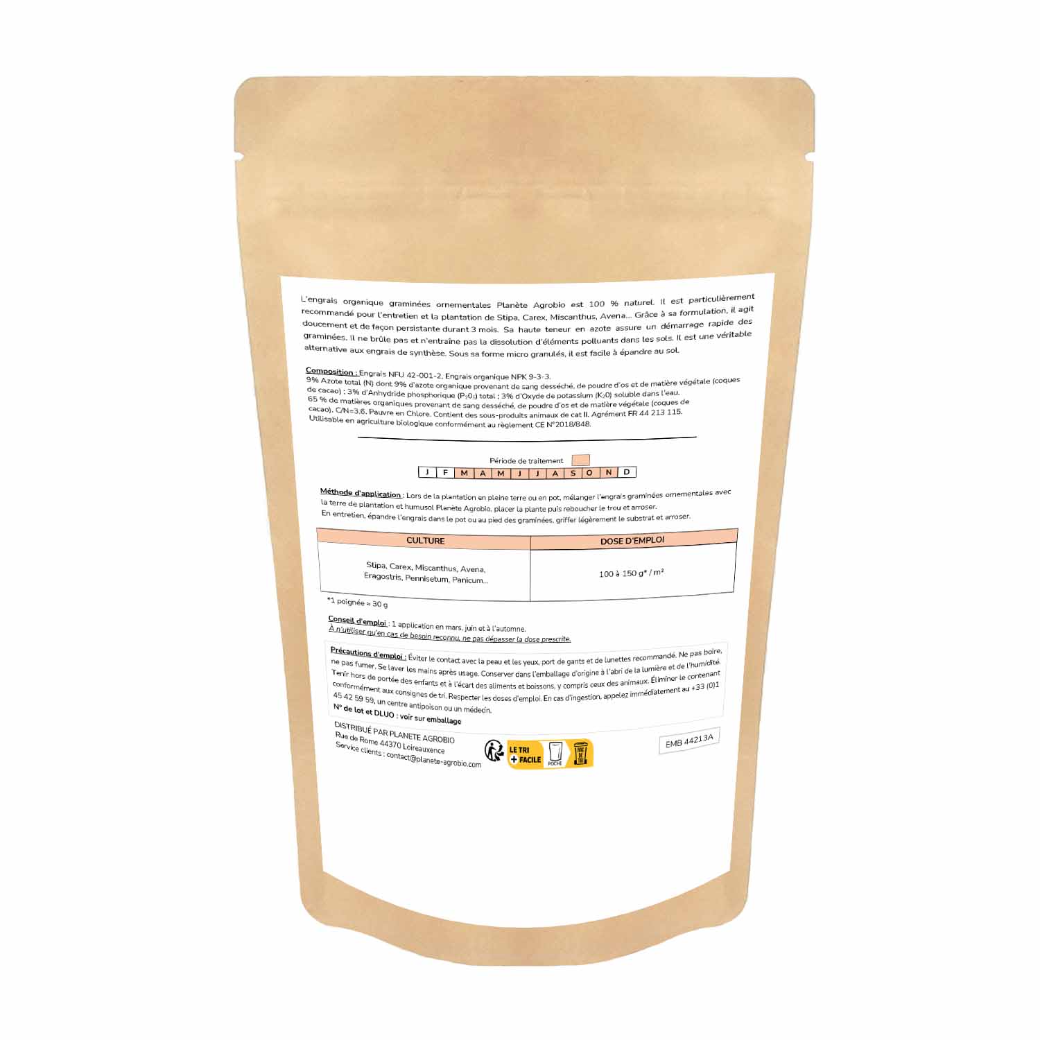 Engrais micro granulés graminées ornementales 750g (NPK 9-3-3) – Image 2