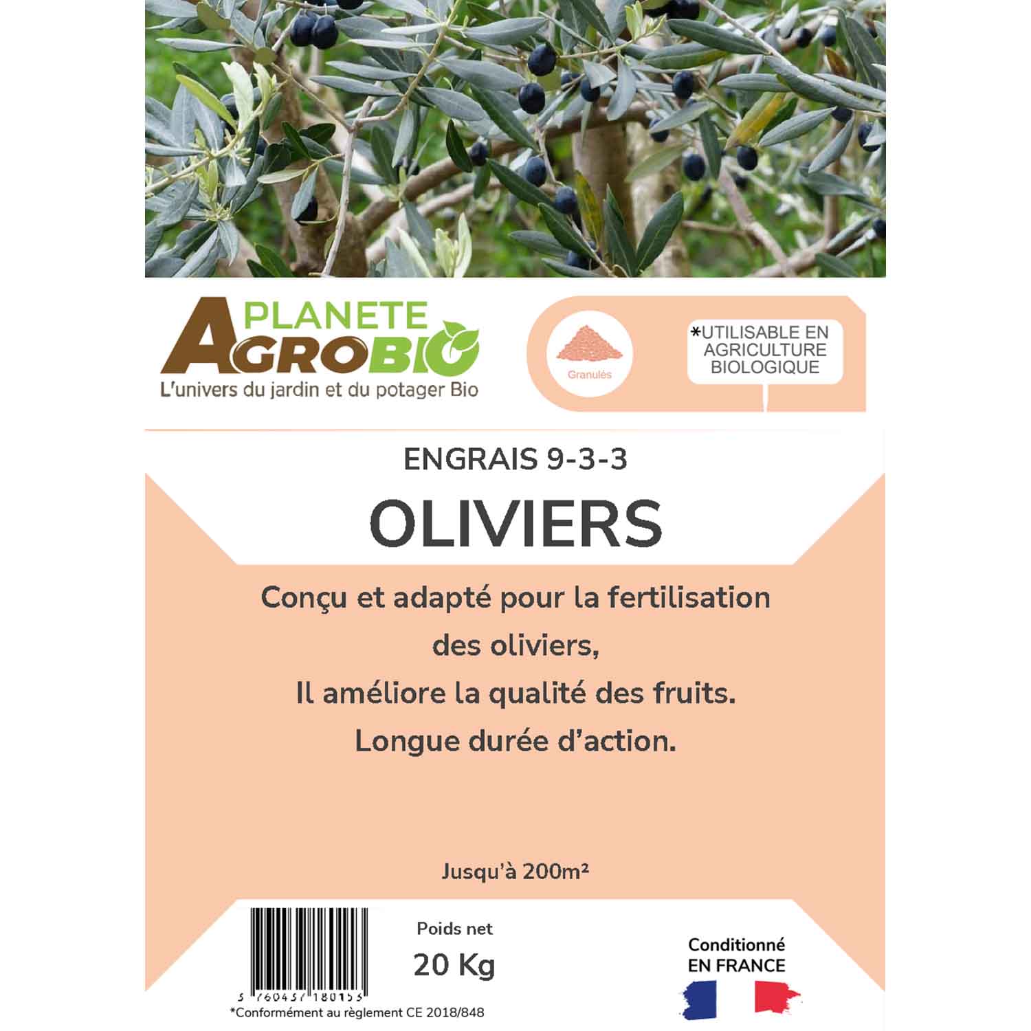 Engrais micro granulés oliviers 20kg (NPK 9-3-3) – Image 3