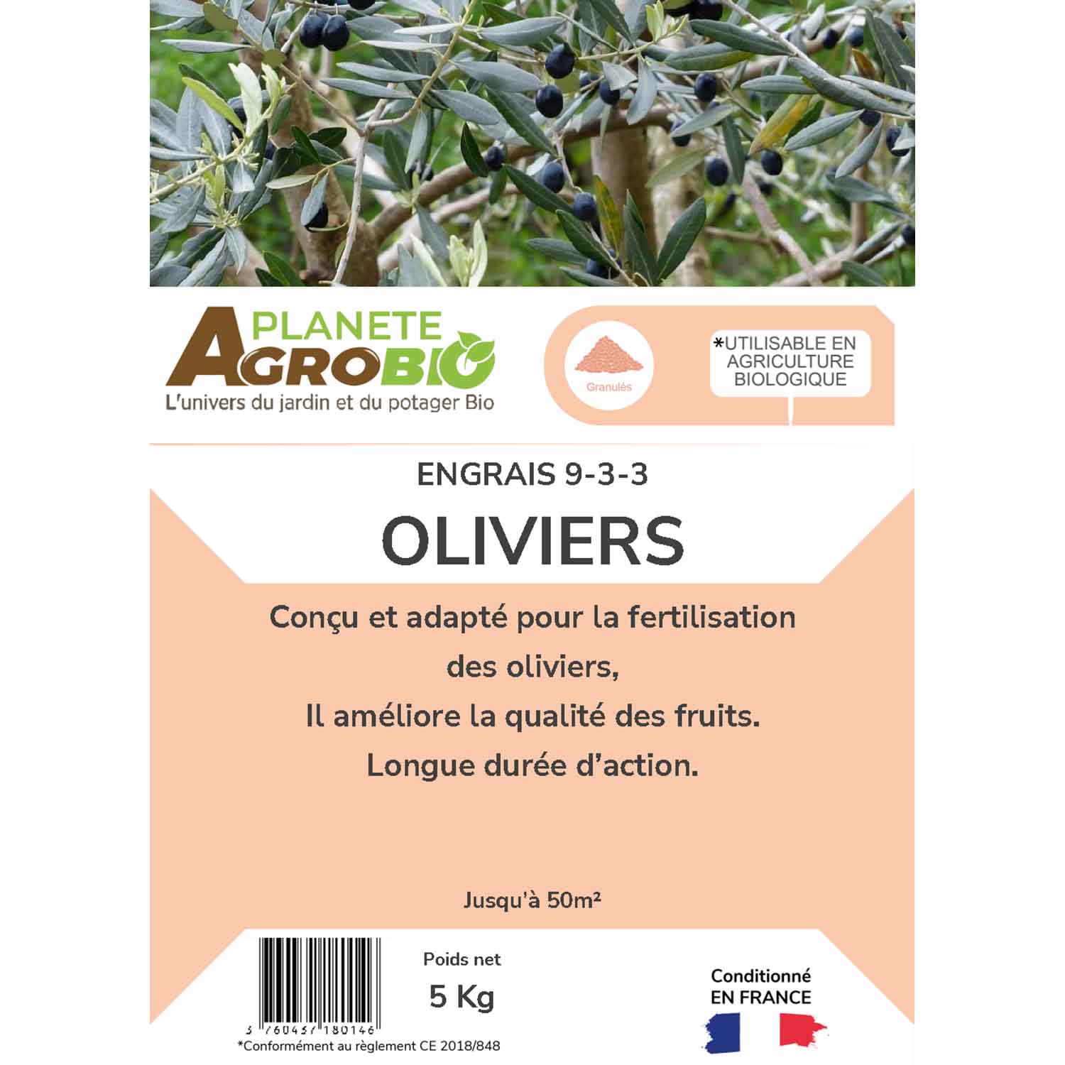 Engrais micro granulés oliviers 5kg (NPK 9-3-3) – Image 3