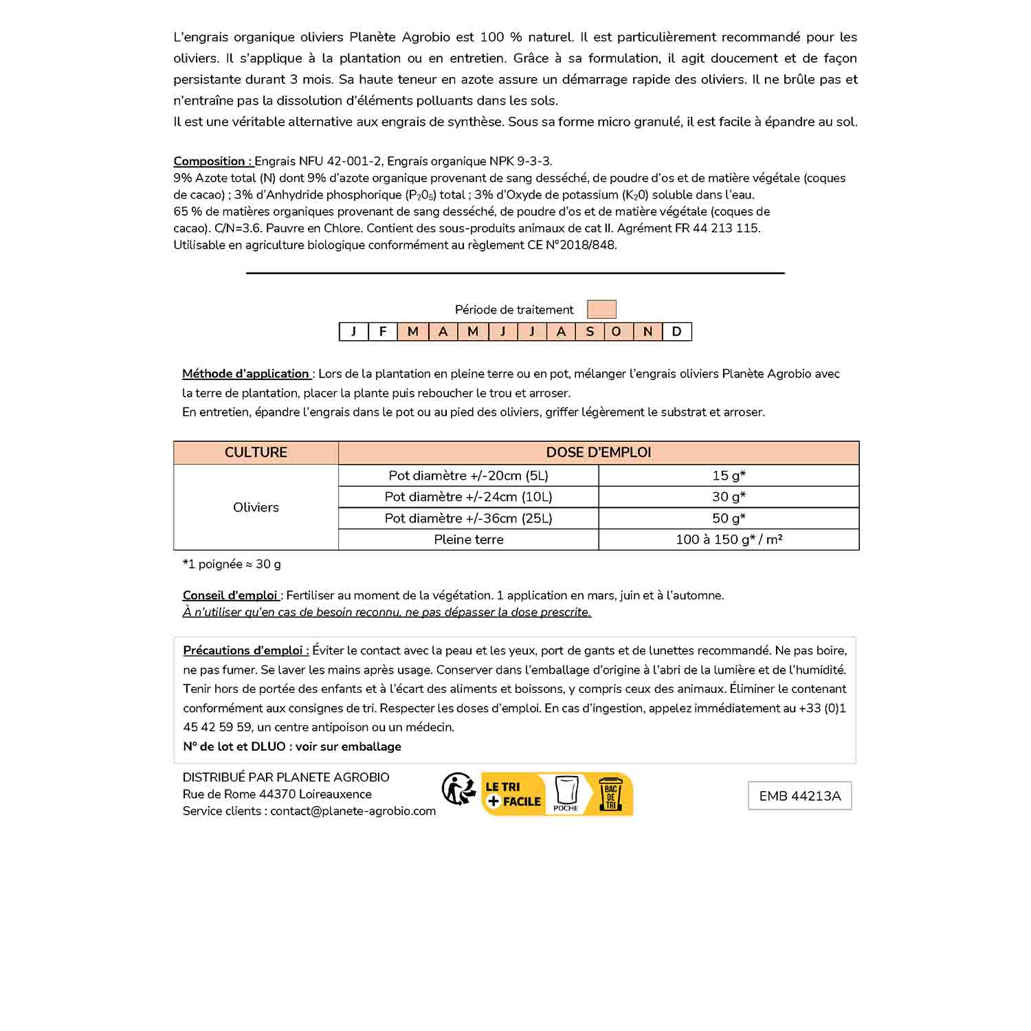 Engrais micro granulés oliviers 5kg (NPK 9-3-3) – Image 4