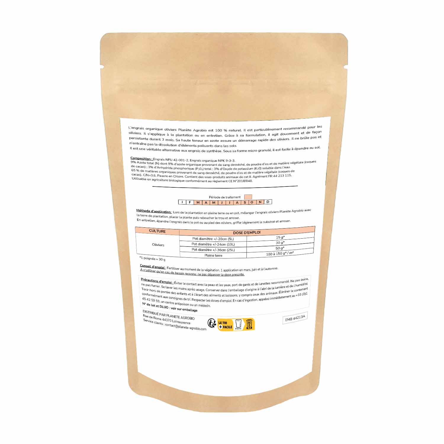 Engrais micro granulés oliviers 1.5kg (NPK 9-3-3) – Image 2